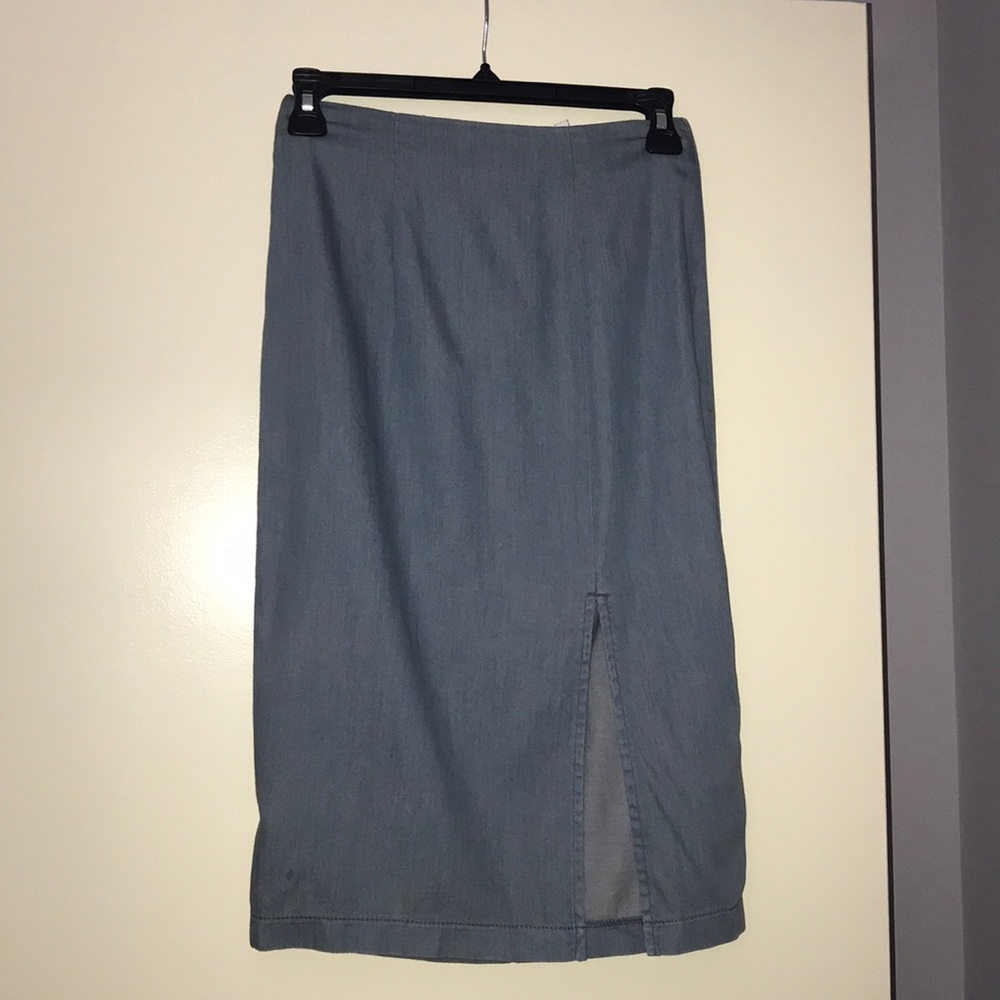 BCBGeneration denim slit skirt